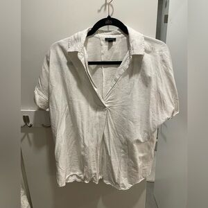 Ann Taylor Casual White Men's Button Down Shirt